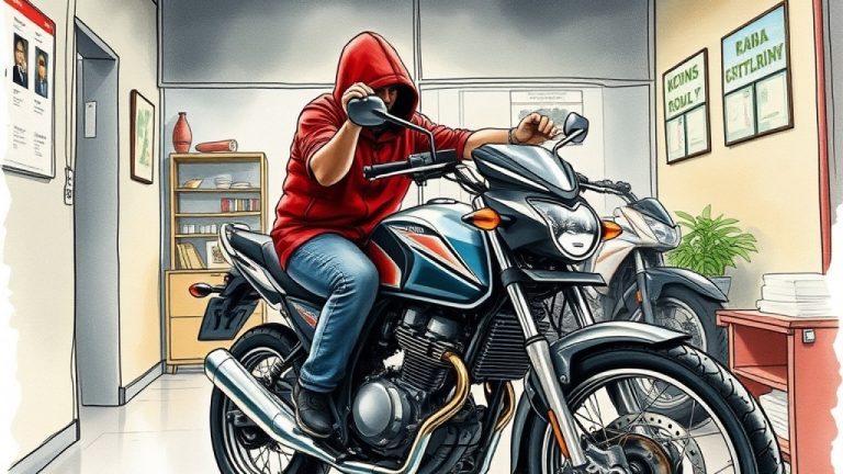 Varanasi Thief Captured on Camera Using Showroom Facilities Before Stealing Premium Motorcycle